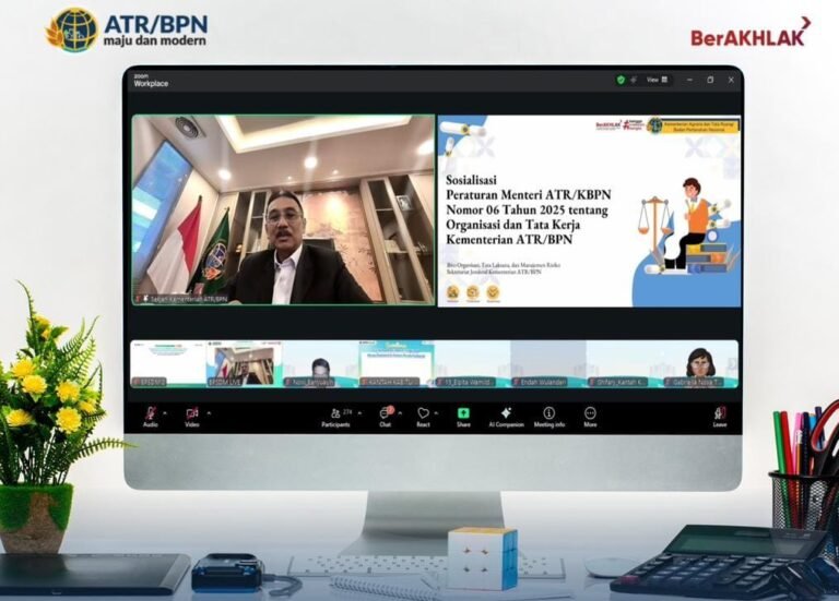 Sosialisasi Regulasi tentang Organisasi dan Tata Kerja, Sekjen ATR/BPN Tekankan Empat Pesan Strategis